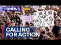Thousands gather across the nation to rally against domestic violence  9 news australia