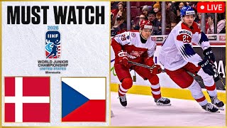 DENMARK vs. CZECHIA | LIVE STREAM | IIHF Ice Hockey World Junior Championship 2026 | U20 Watch Along