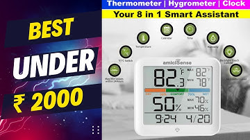 Best Digital Hygrometer/Humidity Meter and Thermometer with Clock under 2000 | Unboxing and Setup