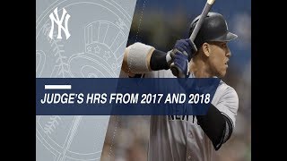 Aaron Judge's home runs from 2017 and 2018