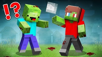 JJ and Mikey Morph into ZOMBIE - Maizen Minecraft Animation
