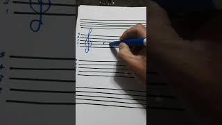 Aprenda a escrever a Clave de sol, como desenhar clave de sol, como escrever partitura, clave de sol