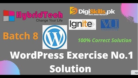 Digiskills WordPress exercise 1 solution Batch 8