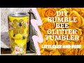 DIY HONEY BEE GLITTER TUMBLER