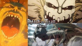 All Ymir, Porco and Falco Titan Roars In Attack On Titan Season 2 - Season 4 Part 2 Resimi