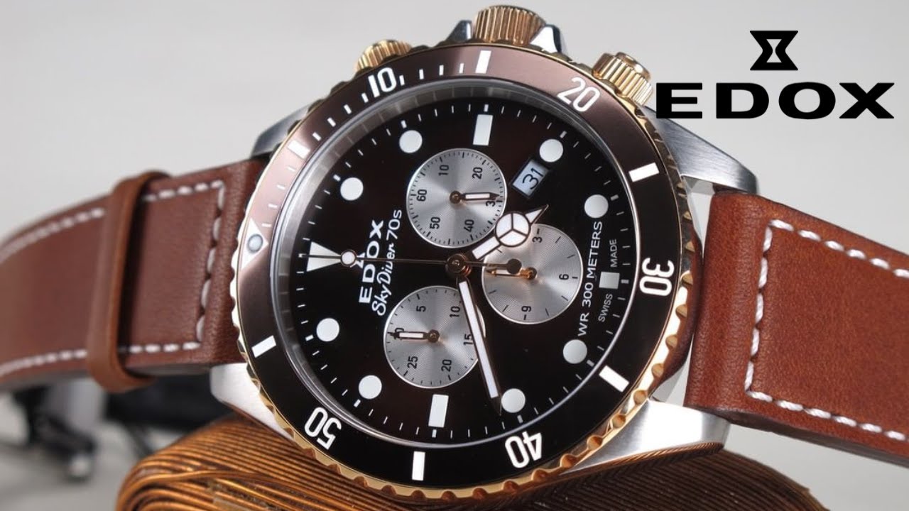 BRIA Watch 357RBRC | Quartz YouTube - 10238 Swiss EDOX Chronograph Style-Time SkyDiver 70s