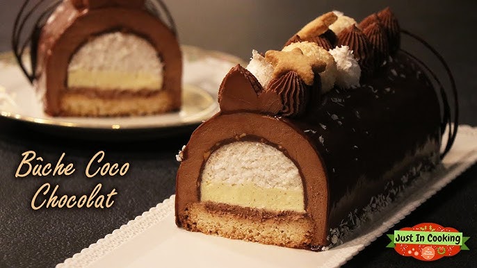 Bûche de Noël Raffaello caramel et noix de coco : Il était une fois la  pâtisserie