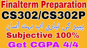 CS302 Final Term Subjective Preparation 2024// Cs302 Finalterm Subjective Preparation 2024