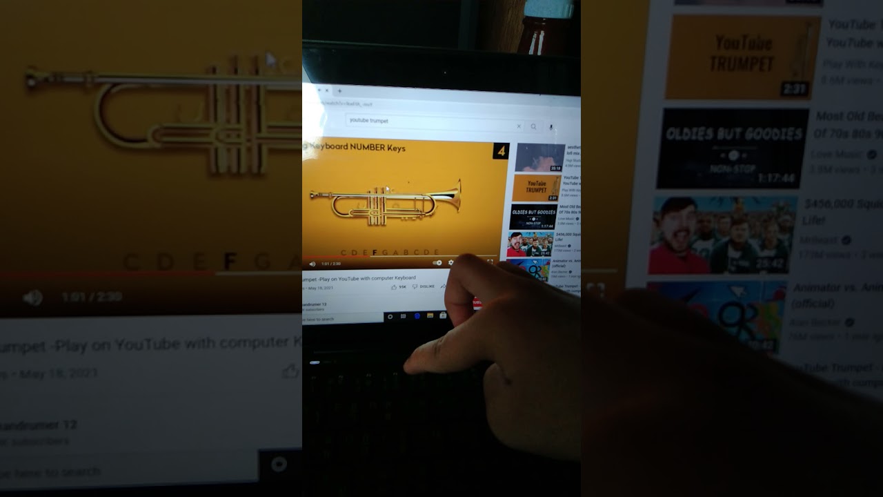 playing Industry Baby on Youtube trumpet shorts YouTube