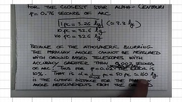ASTR 1P01 CLIP 90 Maximum Distances That Can Be Measured Using Ground Based Parallax