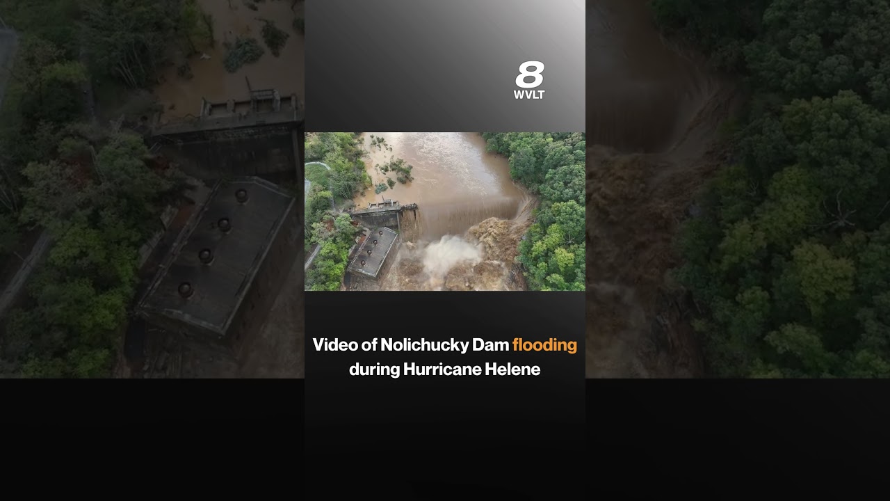 More video of Nolichucky Dam flooding during Hurricane Helene
