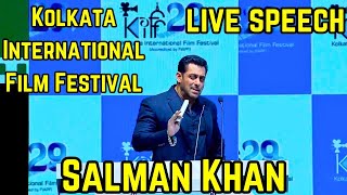 Salman Khanin 29th Kolkata International Film Festival live speech Bengali| Crazy Public Reaction