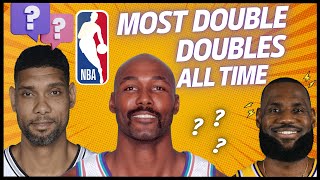 NBA MOST DOUBLE DOUBLES ALL TIME STATISTICS