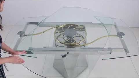 The GLORIA-DT 39"x59" Glass Motion-Extendable Dining Table