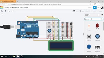 Tinkercad ile Arduino Bölüm 57 : Sıcaklık Değerini Lcd Ekrana Yazdırma