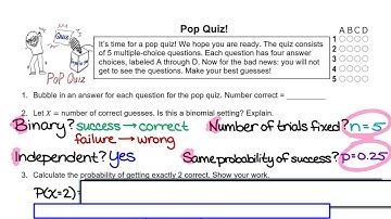 AP Statistics Wednesday 11-5 Parameters for Binomial Distributions
