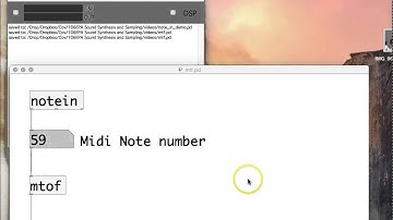 Puredata tutorial 19 MIDI mtof