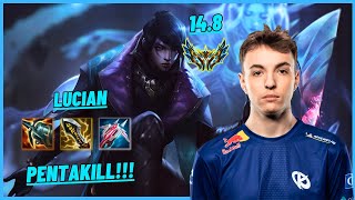 KCB CALISTE: APHELIOS VS RGE COMP: TWITCH (ADC) PENTAKILL, DOMINATION - EUW CHALLENGER - PATCH 14.8