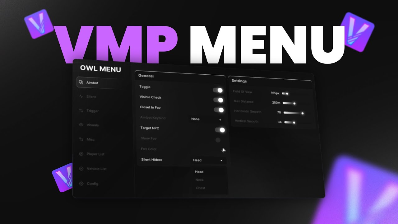 VMP CHEAT | چیت وی ام پی |  AIMBOT , ESP , NOCLIP &... (( FOR SELL ))