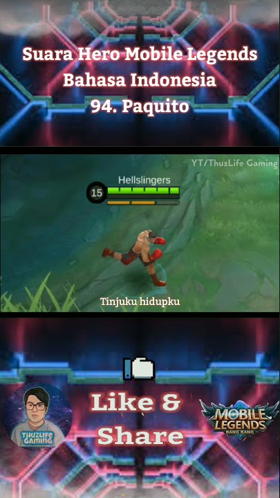 Suara Hero Paquito Bahasa Indonesia | Mobile Legends #mobilelegendsid #shorts #mlbb
