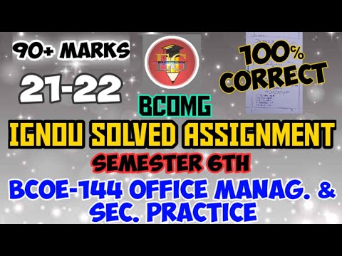 ignou bcomg solved assignment 2021 22