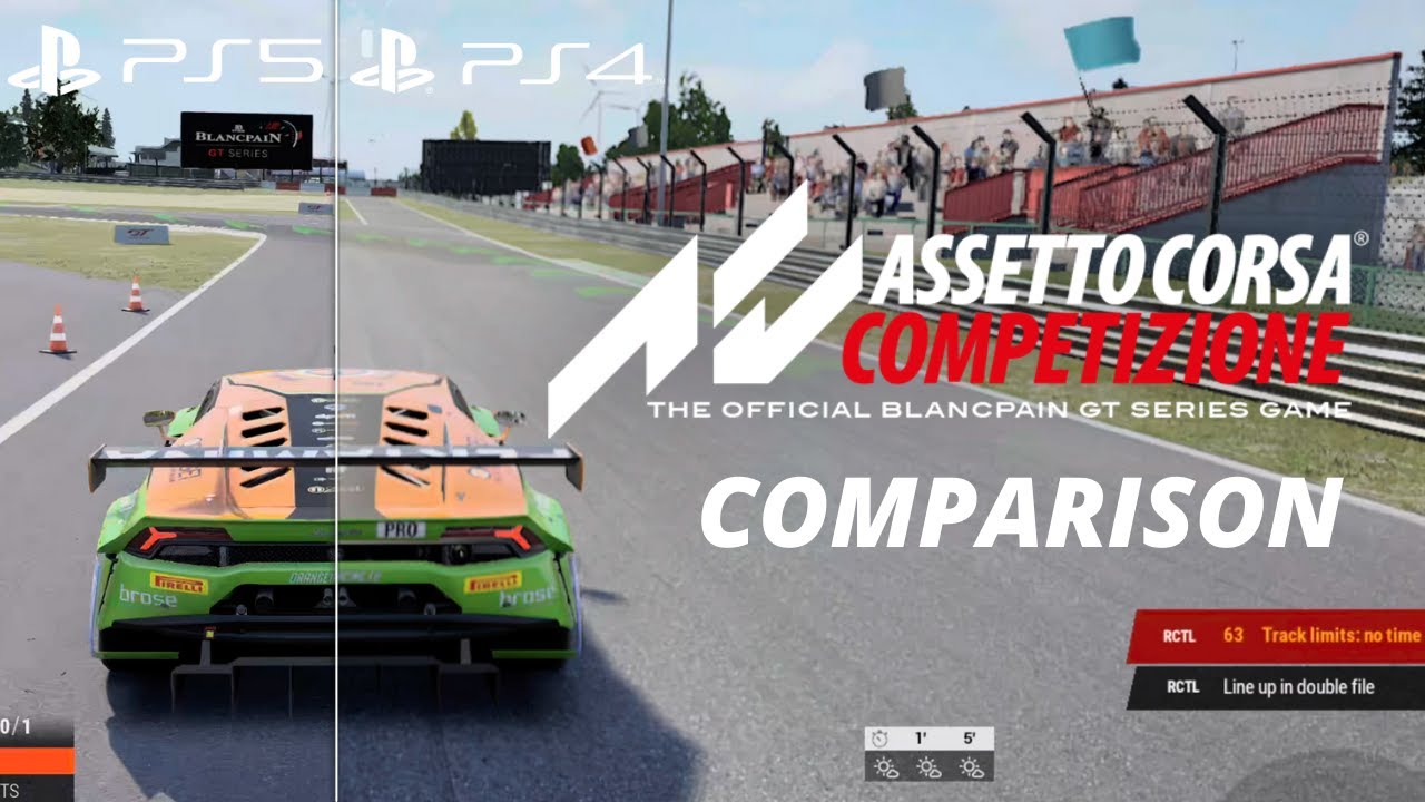 Assetto Corsa Competizione PS5 VS PS4 graphics comparison 