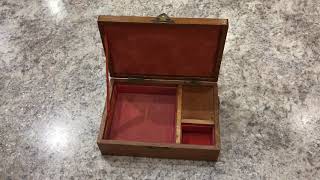 Musical Box In Working Condition Wood Vintage Jewelry Box Daysun Foreign