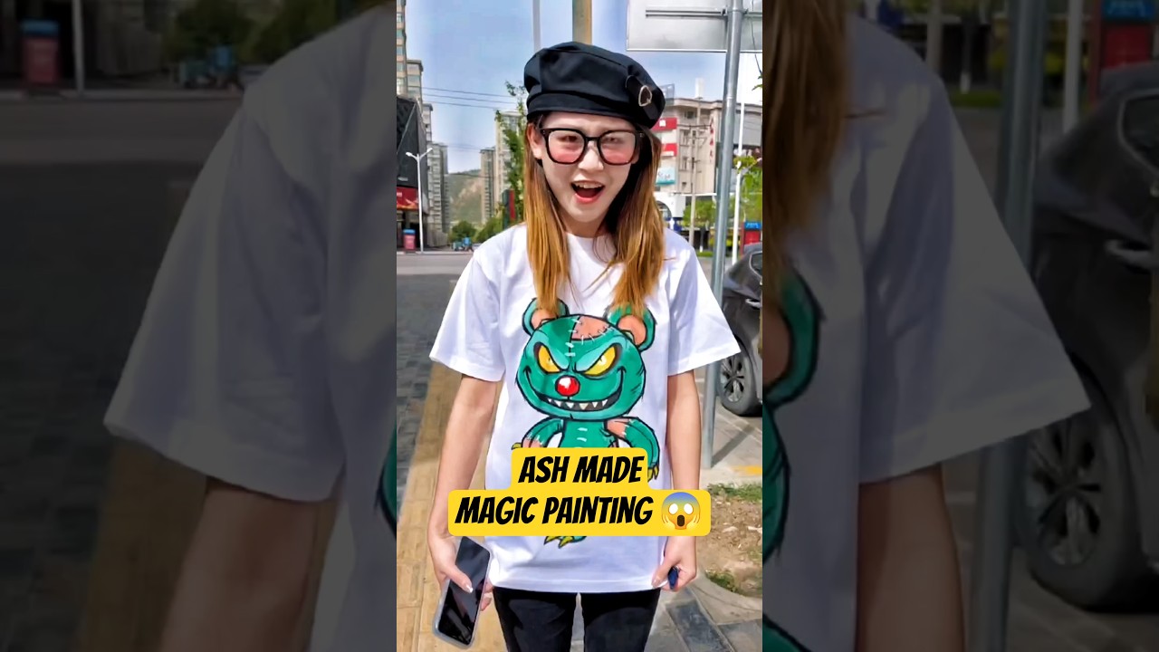 Ash Made Magic Painting! 😱~ mini wood toy | woodworking art skills / hand crafts 