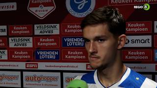 Rowan Besselink na De Graafschap - Jong AZ: 'Fijn dat ik kon starten, maar niet de manier waarop'