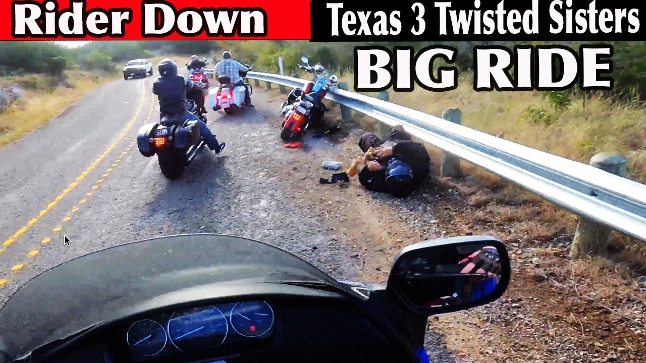 Biker Down, Riding Three Twisted Sisters, Texas Largest Group Ride ...