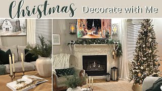 CHRISTMAS DECORATE WITH ME | CHRISTMAS DECORATING IDEAS | Living/Family Room Series