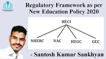 Regulatory Framework as per New Education Policy 2020 | MHRD | HECI | UGC | Santosh Kumar Sankhyan