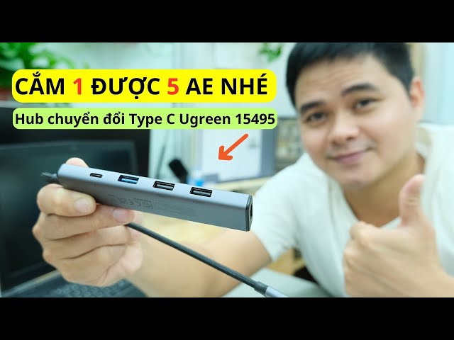 Hub Chuyển Đổi Type C Ugreen 15495 To HDMI To USB To Sạc Nhanh USB-C 100W