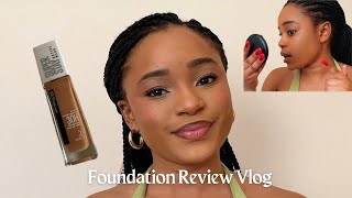 Maybelline SuperStay 30H Full Coverage Foundation Review + Vlog