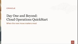 Day One And Beyond - Season 4 - Cloud Operations Quickstart