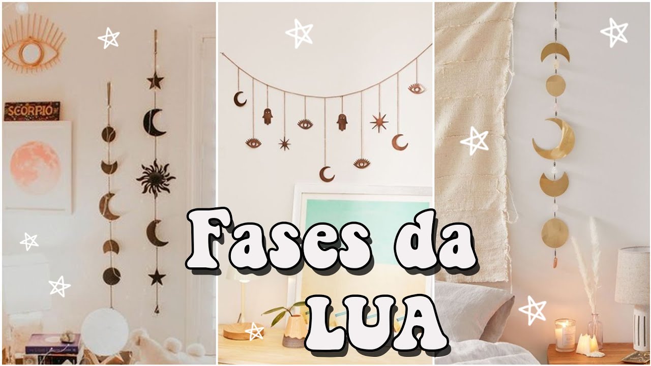 DIY DECORAÇÃO DE QUARTO - FASES DA LUA 🌙