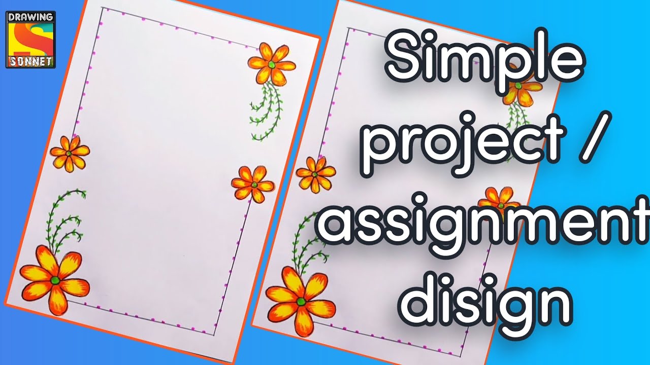 Assignment front page disign handmade | Paper border disign | Simple ...