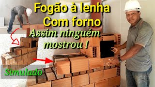 "Como fazer fogão a lenha com forno!" Passo a passo! (Simulado)