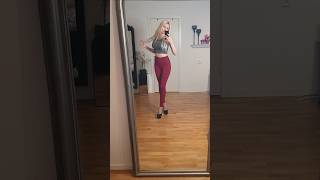 Red Leggings And Heels Combo