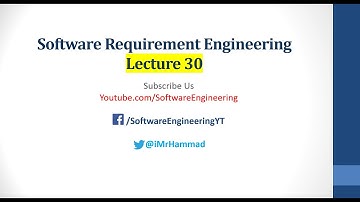 Software Requirement Engineering | Lecture 30