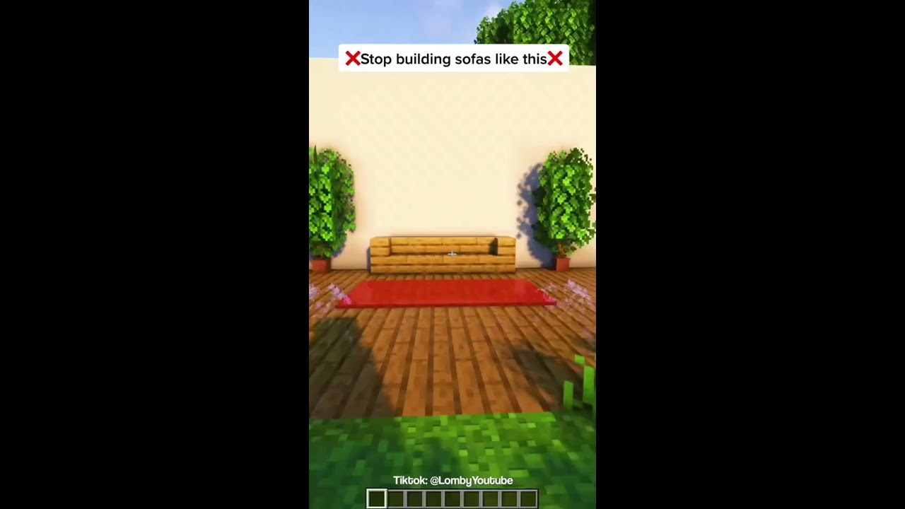 Minecraft How To Build A Sofa Shorts