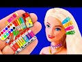 5-Minute Barbie Hacks : Doll Belly, Barbie SLIME, miniature baby, and more!