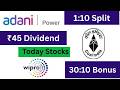 Adani Power, Wipro, Coal India Stocks Declared High Dividend, Bonus & Split