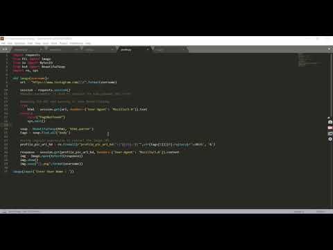 #1 instabot | Download Instagram Profile Picture using Python | Private | Public