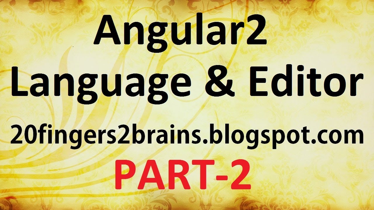 Angular 2  Selecting Language and Editor  YouTube