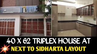 FIND Your Dream Home in Alnahalli Sidharta Layout 40x62 Triplex House For Sale Now!