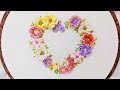 [프랑스자수 ENG SUB] 하트 꽃 자수 Wreath Embroidery/Free pattern