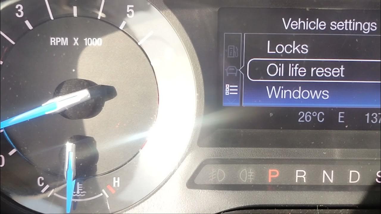 How to reset oil change Ford Edge 2016 model watch and learn YouTube