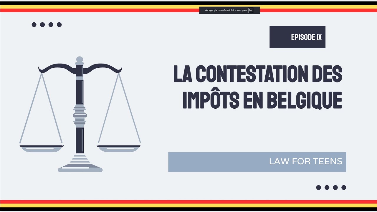 La contestation des impôts en Belgique (E9) - YouTube