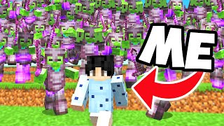 Giving Zombies Netherite Armor To Kill Minecraft Players...